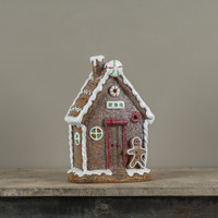 12.5" SWEETIE LIGHTED GINGERBEAD HOUSE
