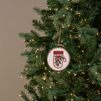 5" HOLIDAY MITTEN EMBROIDERED ORNAMENT
