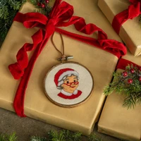 5" MRS. CLAUS EMBROIDERED ORNAMENT