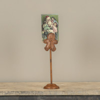 10.5" GOLD GINGERBREAD PLACE CARD HOLDER
