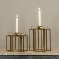 9.25" GOLD PRESENT TAPER CANDLE HOLDER