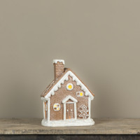 11.5" LIGHTED GINGERBREAD HOUSE