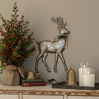 GALVANIZED WALL REINDEER