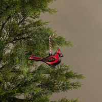 4.5" METAL CARDINAL ORNAMENT