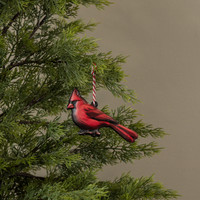 3" METAL CARDINAL ORNAMENT