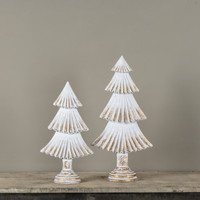 16.5" TEXTURED WHITE WOOD TREE