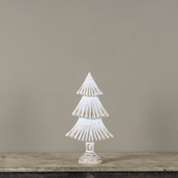 16.5" TEXTURED WHITE WOOD TREE