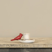 CARDINAL TAPER CANDLE HOLDER