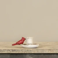 CARDINAL TAPER CANDLE HOLDER