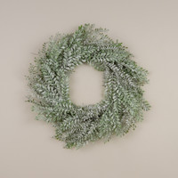 24" FROSTED BOXWOOD WREATH