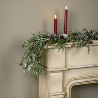 5' SNOWY PINE, BELLS & PINECONES GARLAND