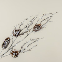 31" SNOWY PINECONE BRANCH