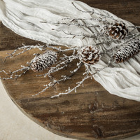 31" SNOWY PINECONE BRANCH