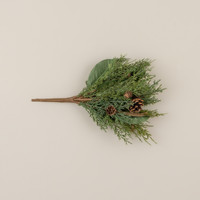 15.5" MAGNOLIA LEAF & MIXED PINECONE BUSH