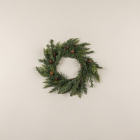 16" JUNIPER &PINECONE CANDLE RING
