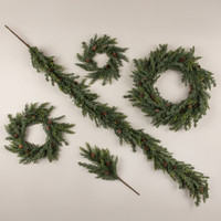 16" JUNIPER &PINECONE CANDLE RING