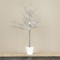 3' SNOW COVERED TWIG TREE IN POT