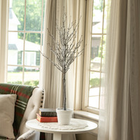 3' SNOW COVERED TWIG TREE IN POT