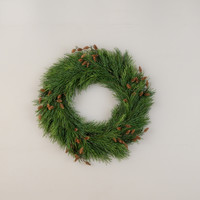 21" PINE NEEDLE W/ PINECONE WREATH