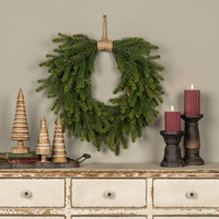 23" HANGING DENSE PINE WREATH