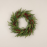 24" SOFT TOUCH AUSTRIAN PINE & BERRY WREATH
