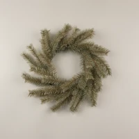 24" GOLD GLITTERED PINE WREATH