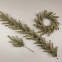 30" GOLD GLITTERED PINE SPRAY