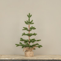 25" FIR TREE W/ BURLAP BASE