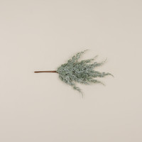 18" GLITTERED WHITE CYPRESS SPRAY