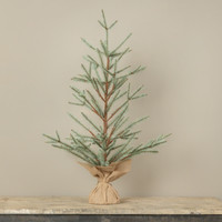 31" LIGHT GREEN PINE TREE W/ MOSS BASE