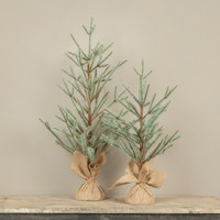22.5" LIGHT GREEN PINE TREE W/ MOSS BASE