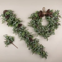 5' FROSTED PINE, HEMLOCK & MISTLETOE GARLAND