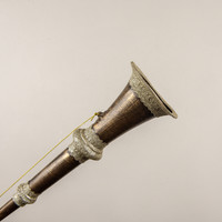 GLITTERED GOLD HORN ORNAMENT