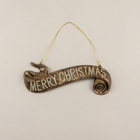 GOLD HANGING CHRISTMAS BANNER