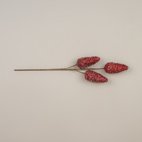 24" RED PINECONE SPRAY