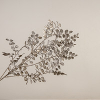 37" METALLIC GREY  BOXWOOD SPRAY