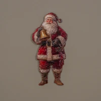 15.75" SANTA W/ BELL METAL SIGN