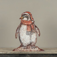 18" PENGUIN W/ SCARF METAL DUMMY BOARD