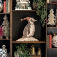 16" SANTA HAT PENGUIN METAL DUMMY BOARD