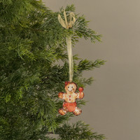 3.25" BABY GIRL GINGERBREAD METAL ORNAMENT