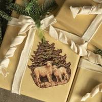 6" SHEEP METAL ORNAMENT