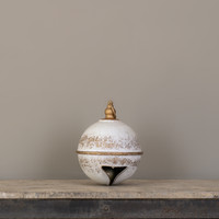 12.25" WHITE & GOLD SLEIGH BELL