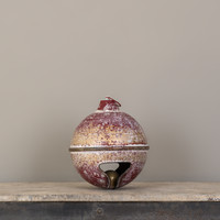 13" BURGUNDY & GOLD SLEIGH BELL