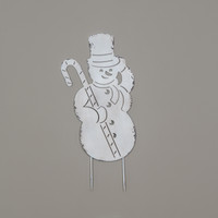 30" SNOWMAN W/ CANDY  CANE STAKE