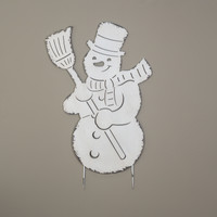 56" SNOWMAN W/ BROOM STAKE