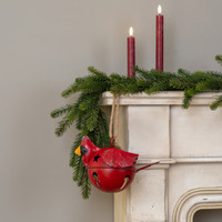 CARDINAL BELL W/ ROPE HANGER