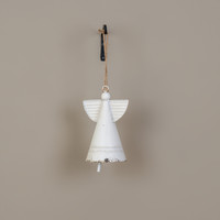 8.5" HANGING WHITE ANGEL BELL