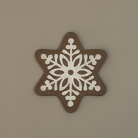 12.25" METAL GINGERBREAD SNOWFLAKE
