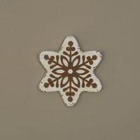 10.25" METAL GINGERBREAD SNOWFLAKE