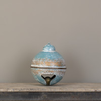 13.25" TEAL & GOLD SLEIGH BELL